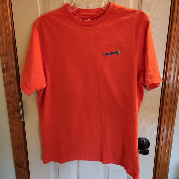 Tommy Bahama relax Sipline laid back orange vacation tshirt sz sml UNISEX pinup - Picture 2 of 8
